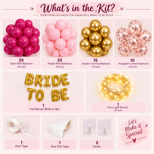 Hot Pink Bridal To Be - 101 pcs kit