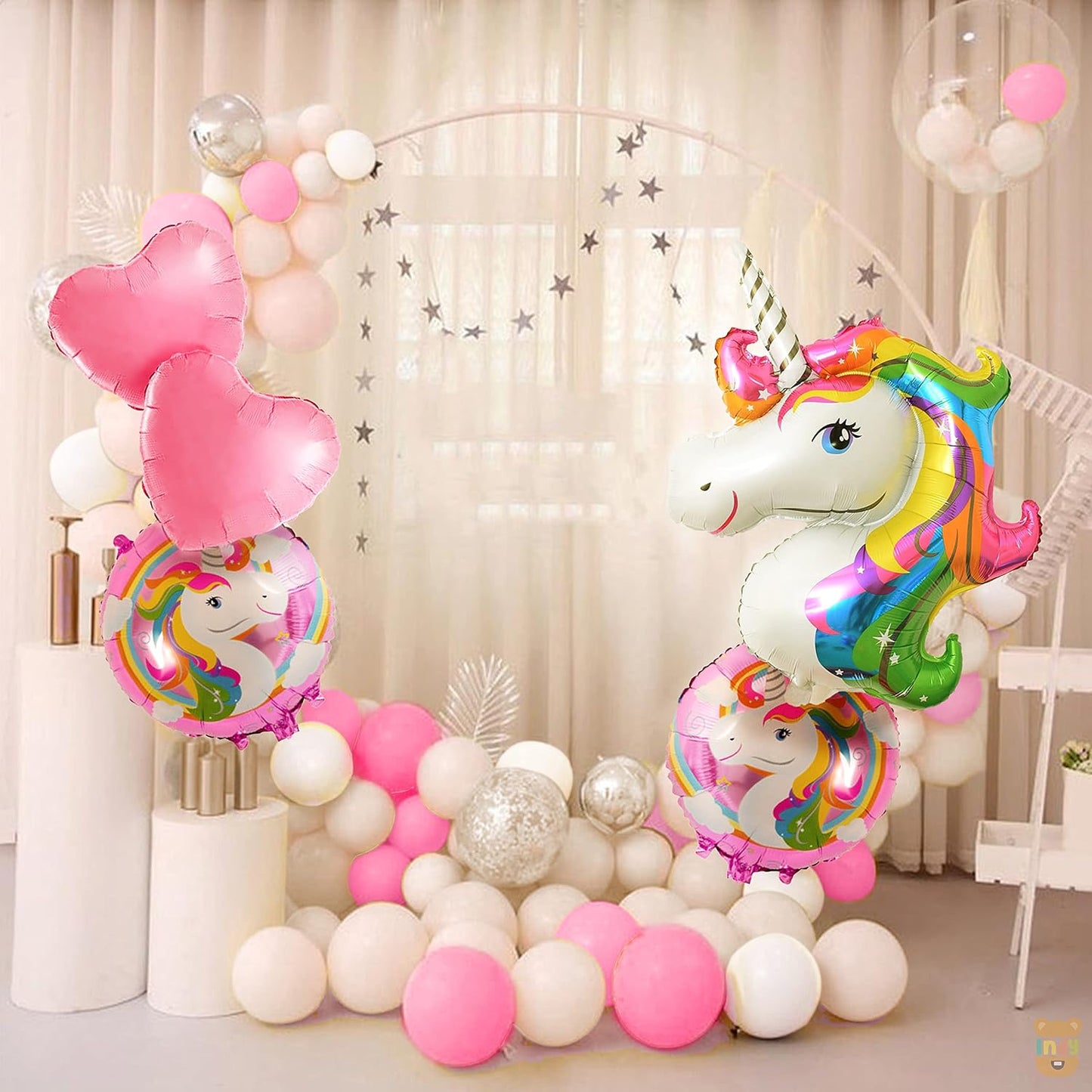 Set of 35 Pcs Unicorn Theme Birthday For Girls