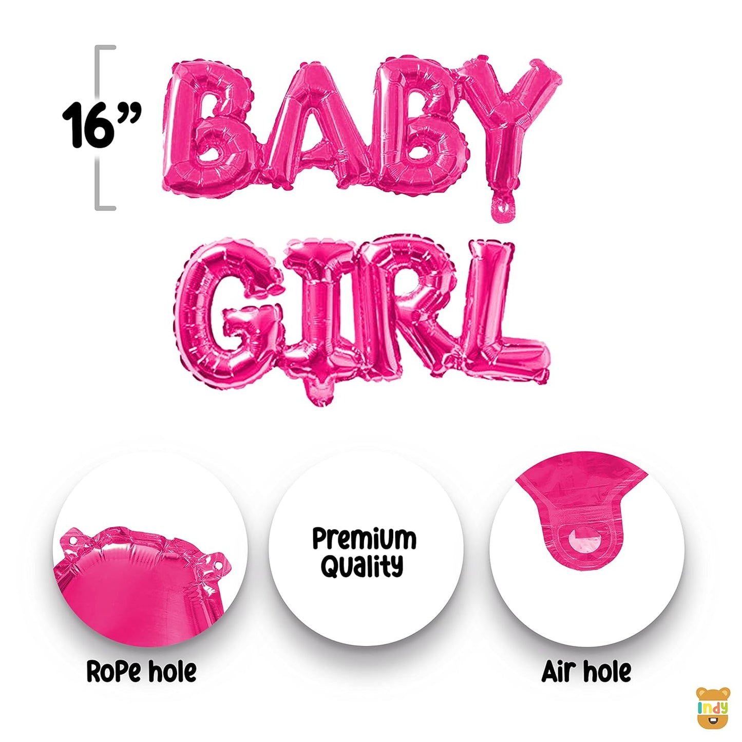 Set Of 42 Pcs Baby Girl Welcome Decoration Kit For Home