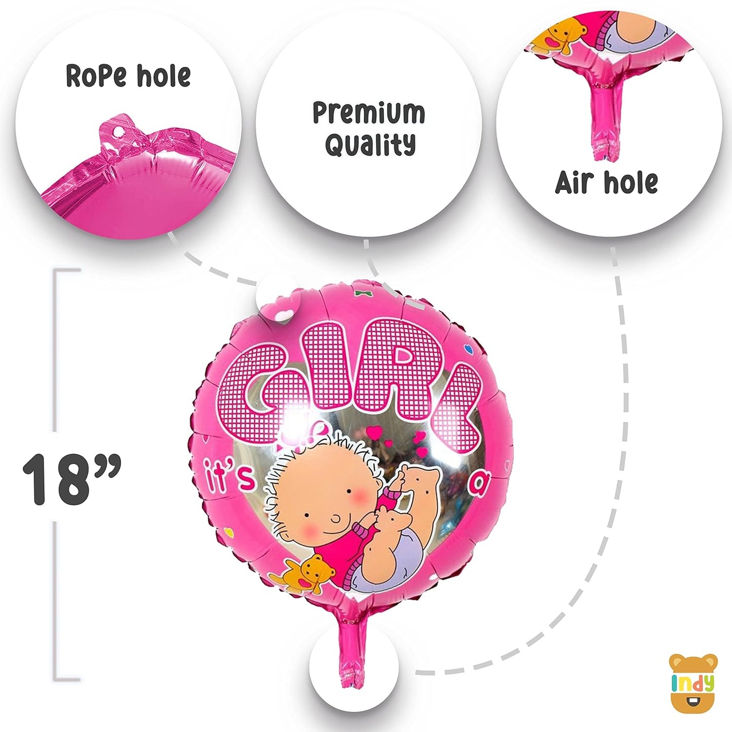 Set Of 35 Pcs Baby Girl Welcome Home Decoration Kit For Home