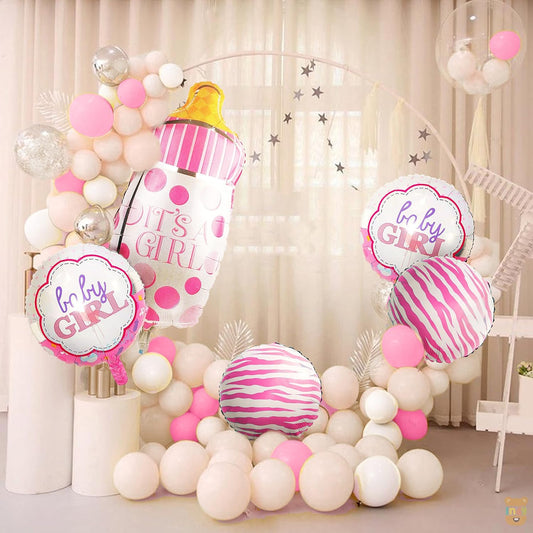 BABY GIRL Decoration Kit Pastel Balloons Combos Set Of 35 pcs