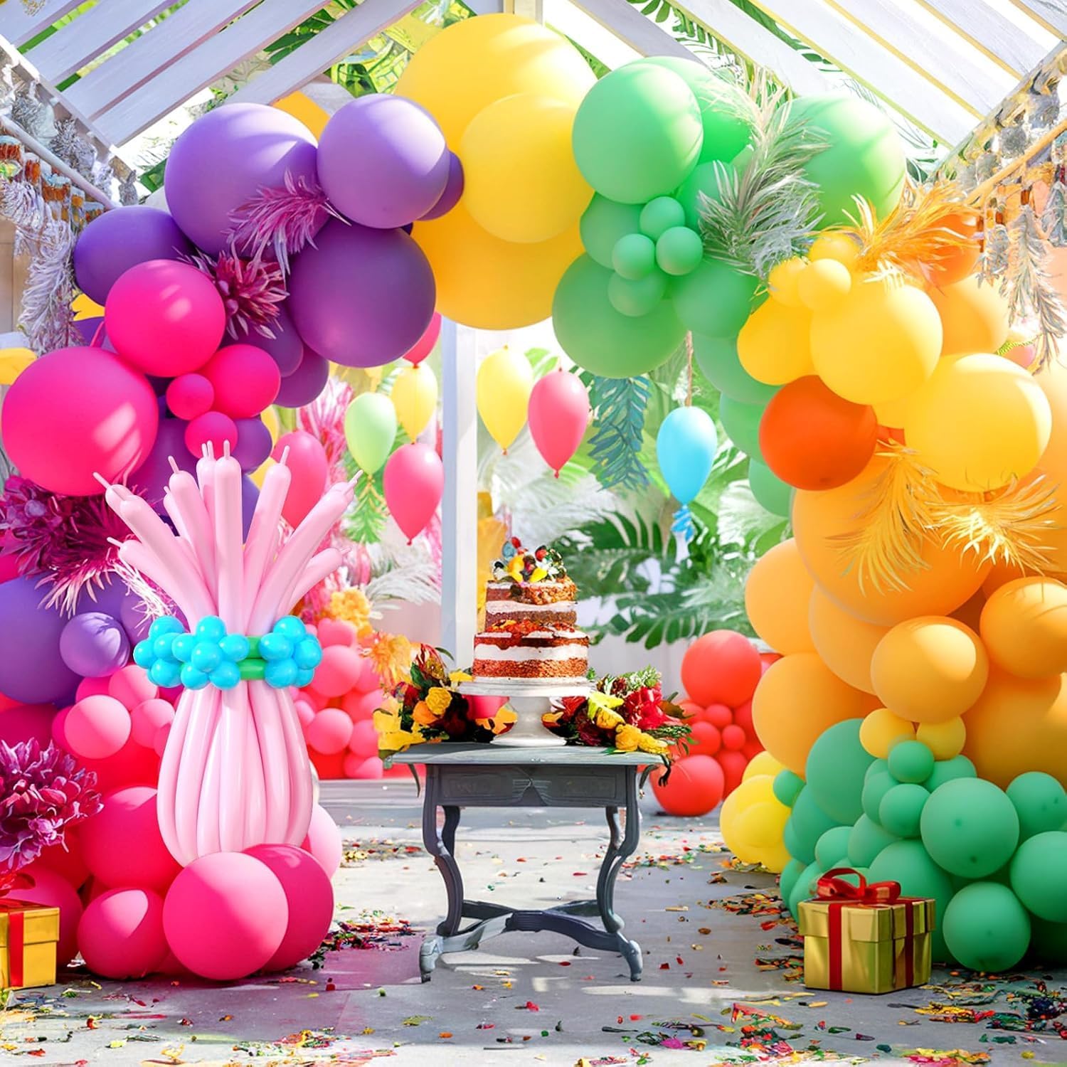 KASTWAVE Magical Pastel Balloon Arch Garland Kit for Parties