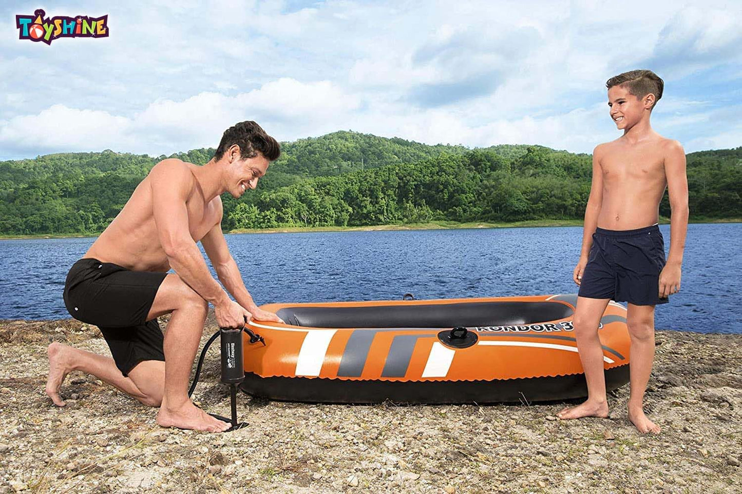 12 Inch Air Hammer Inflation Pump with 3 Valve Adaptors