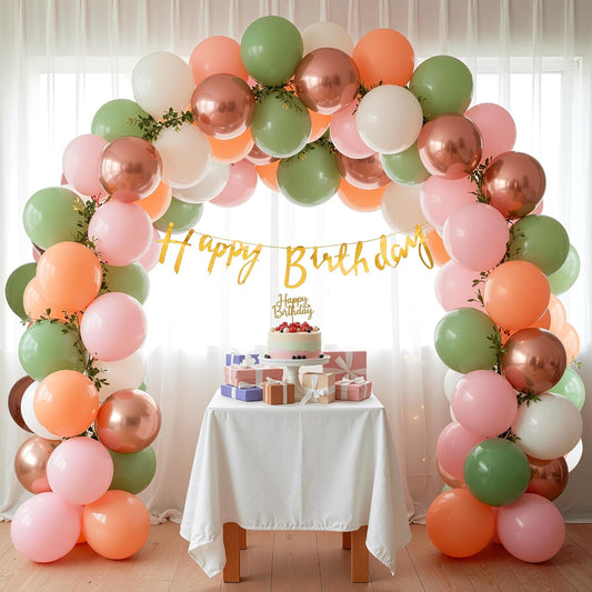 Birthday Decoration Combo For Girls - Multicolor Balloons for 68 Pcs