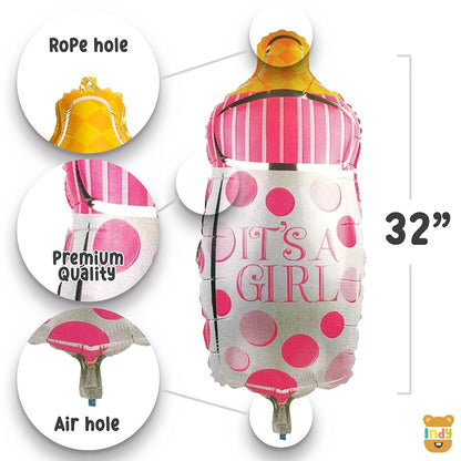 Baby Girl Welcome Home Decoration Kit, Foil Balloons Set of 44Pcs