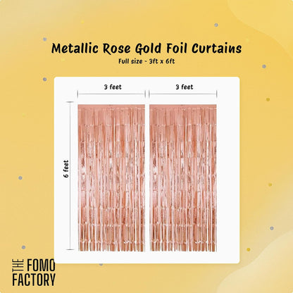 Peach & Rose Gold Birthday Decoration Kit For Girls – Set of 53 Pcs