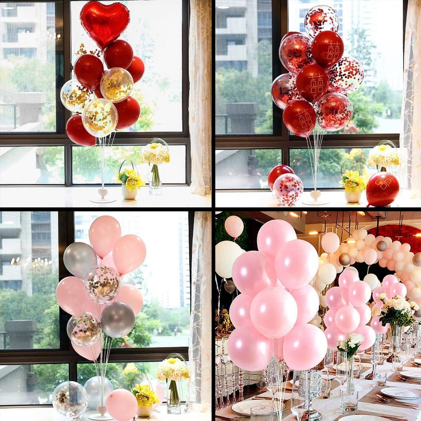 Balloon Stand for Decoration Birthday - Set of 2 Pcs Birthday Decoration Stand Balloon Stand Holder for Decorations