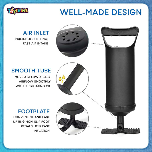 12 Inch Air Hammer Inflation Pump with 3 Valve Adaptors