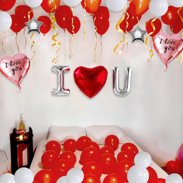 Romantic I Love You Balloon Decoration Kit – Set Of 32 Pcs