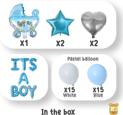 Set Of 42 Pcs Baby Boy Welcome Decoration Kit For Home