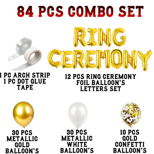 Ring Ceremony Balloons Decoration Set of 84 Pcs