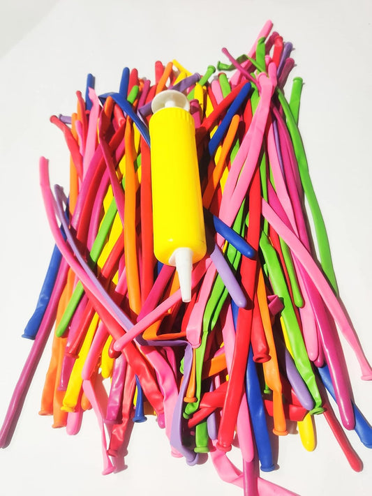 100 Pc long Balloon with 1 pump For Flower Making Animal Shape