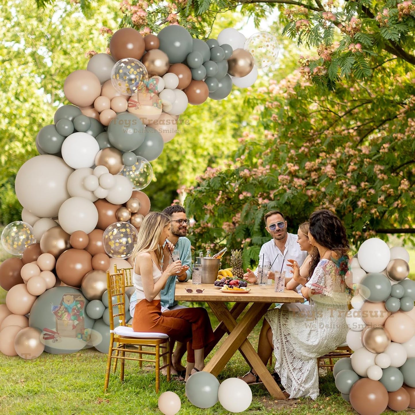 Luxury Metallic Birthday Decoration Kit – Set of 104 Pcs