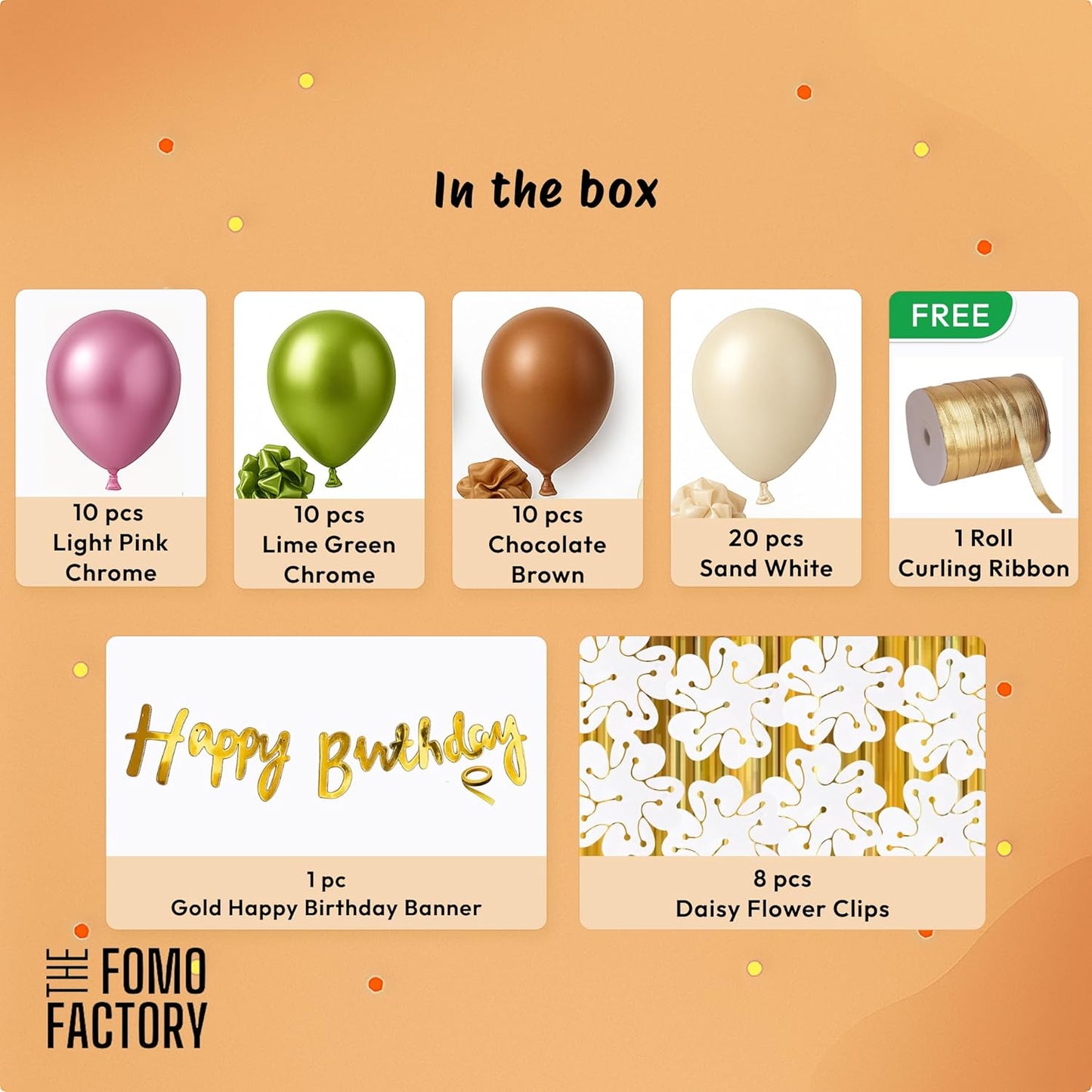 Birthday Decoration Kit With Flower Balloon Clips –Set of 60 Pcs