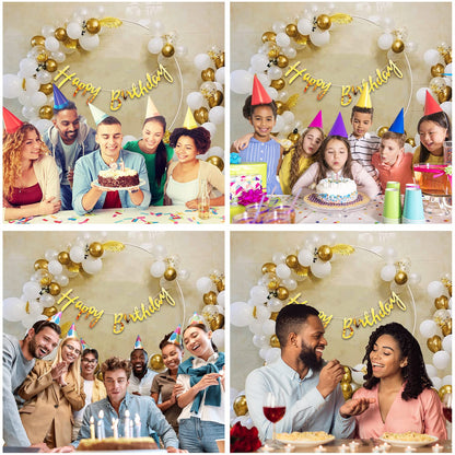 Golden Birthday Decoration Kit For Husband And Wife- Combo of 47 Pcs