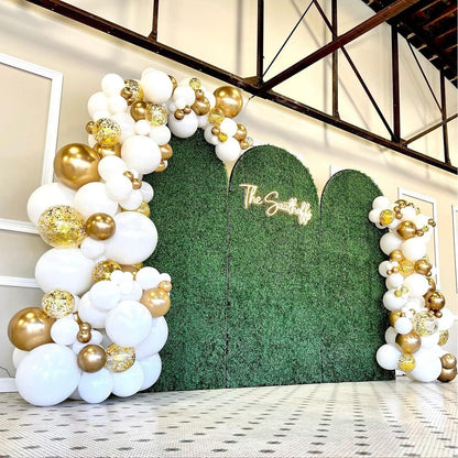 110 Pcs White Gold Wedding Decoration Set & Birthday Party