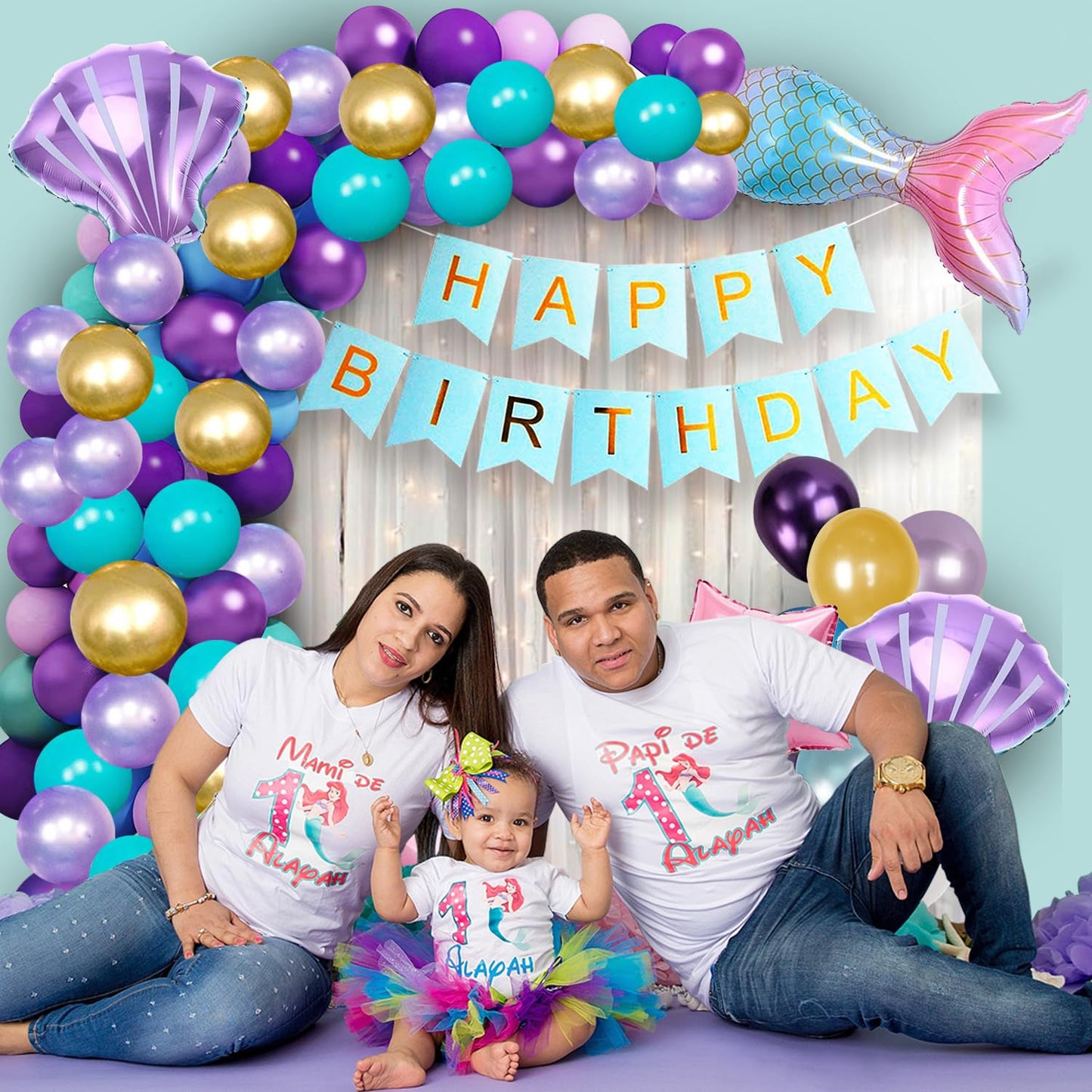 Mermaid Theme Birthday Decoration Kit – Set of 73 Pcs