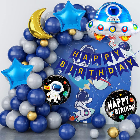 Space Theme Birthday Decoration Kit – Set of 54 Pcs