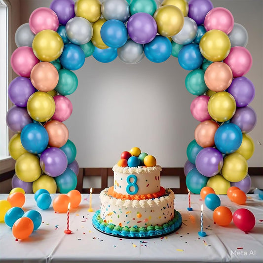 Multicolor Chrome metallic Balloons For Decoration - Pack Of 50 Pcs Balloons For Decoration