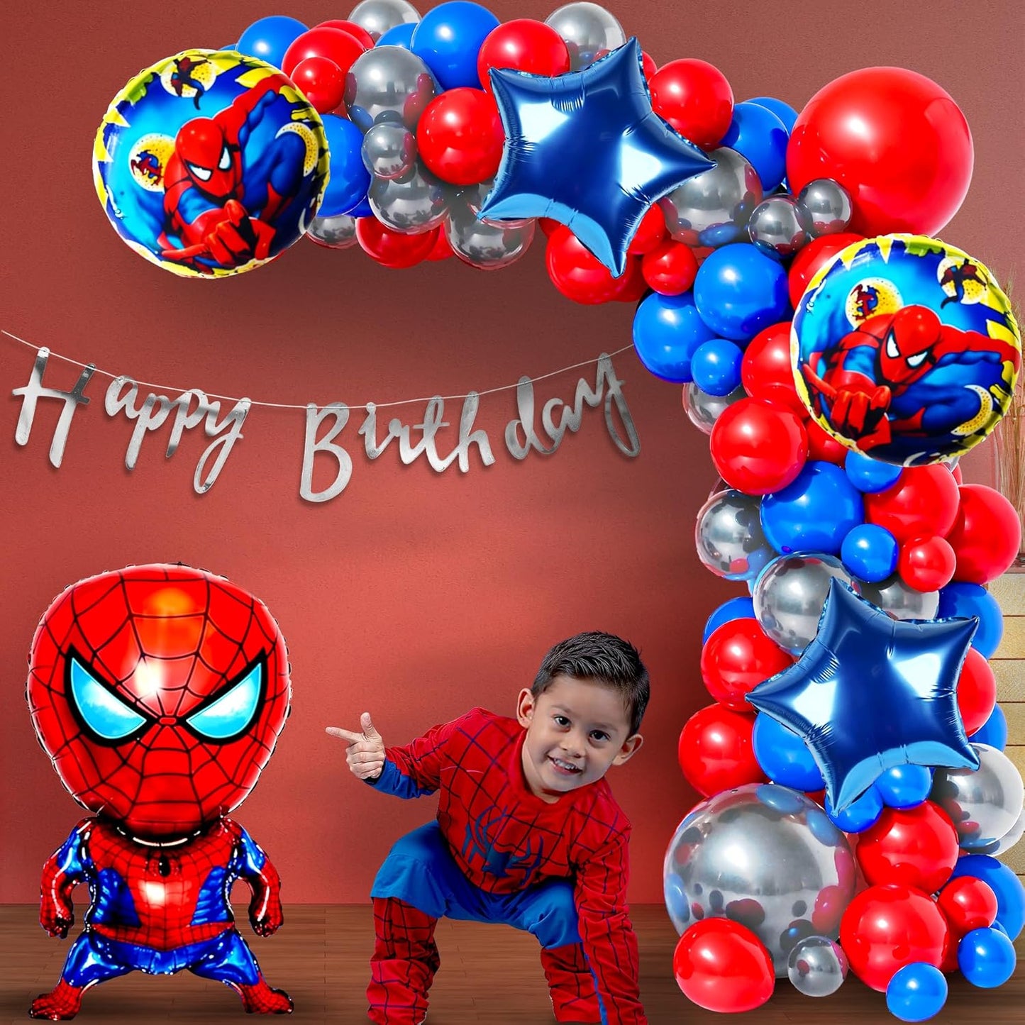 Ultimate Superhero Birthday Party Kit for Boys - 53 Pcs Balloon Decorations
