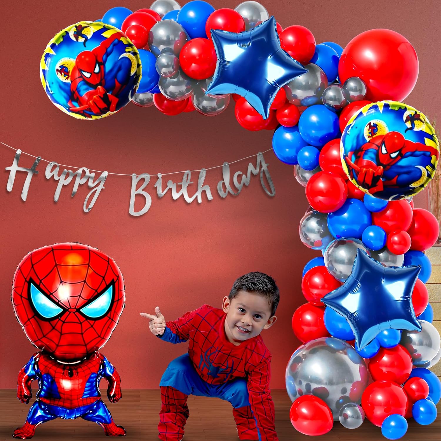 Ultimate Superhero Birthday Party Kit for Boys - 53 Pcs Balloon Decorations