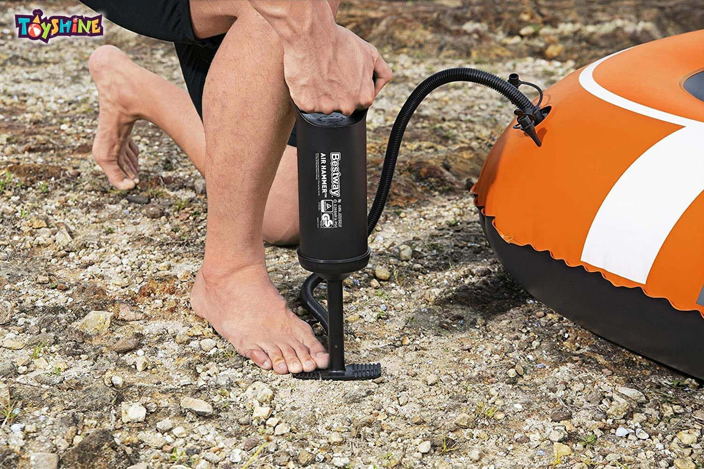 12 Inch Air Hammer Inflation Pump with 3 Valve Adaptors