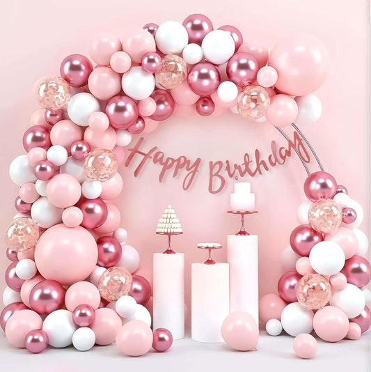 Happy Birthday decoration kit for girls - Set of 57 Pcs