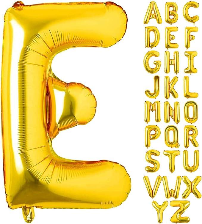 Customized alphabet foil balloons in Golden color