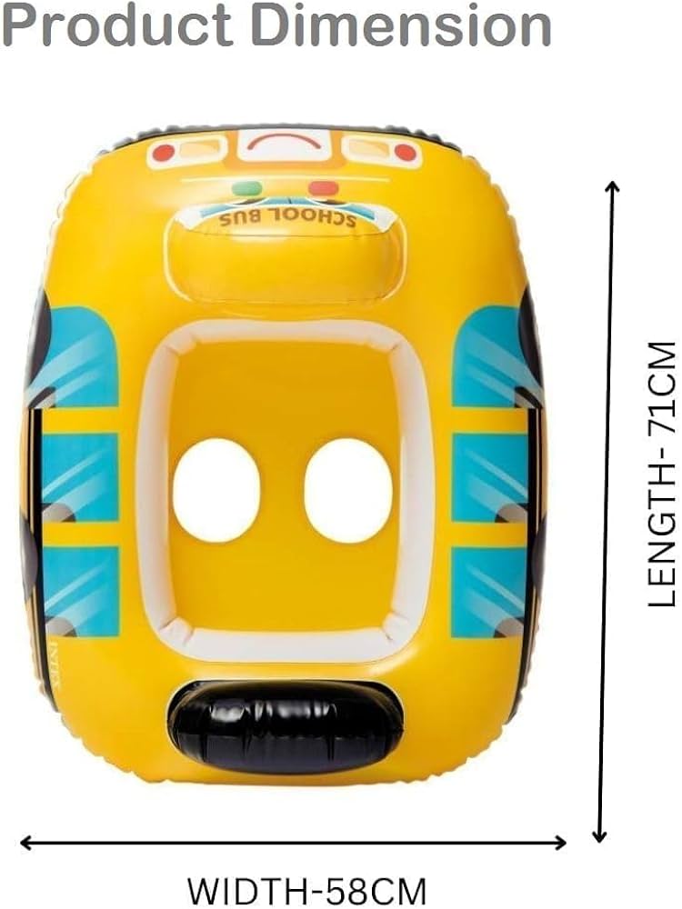 School Bus Ring Tube Water Play Centre Toy for Kids - 78 x 58 Cms