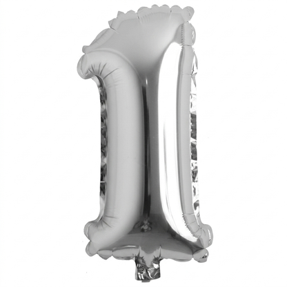 Foil number Balloons Party Decoration 16 inch (Silver)