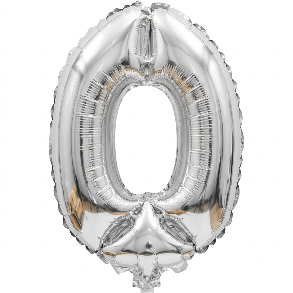 Foil number Balloons Party Decoration 16 inch (Silver)