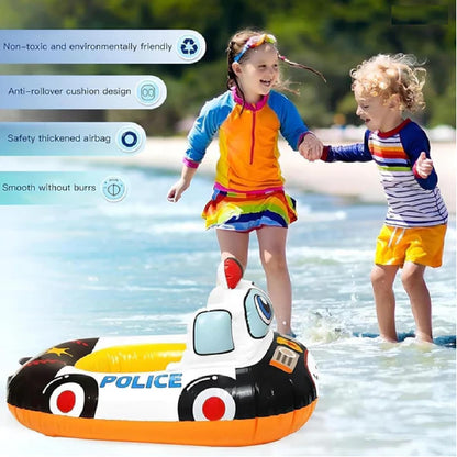 Police Car Ring Tube Water Play Centre Toy for Kids - 78 x 58 Cms
