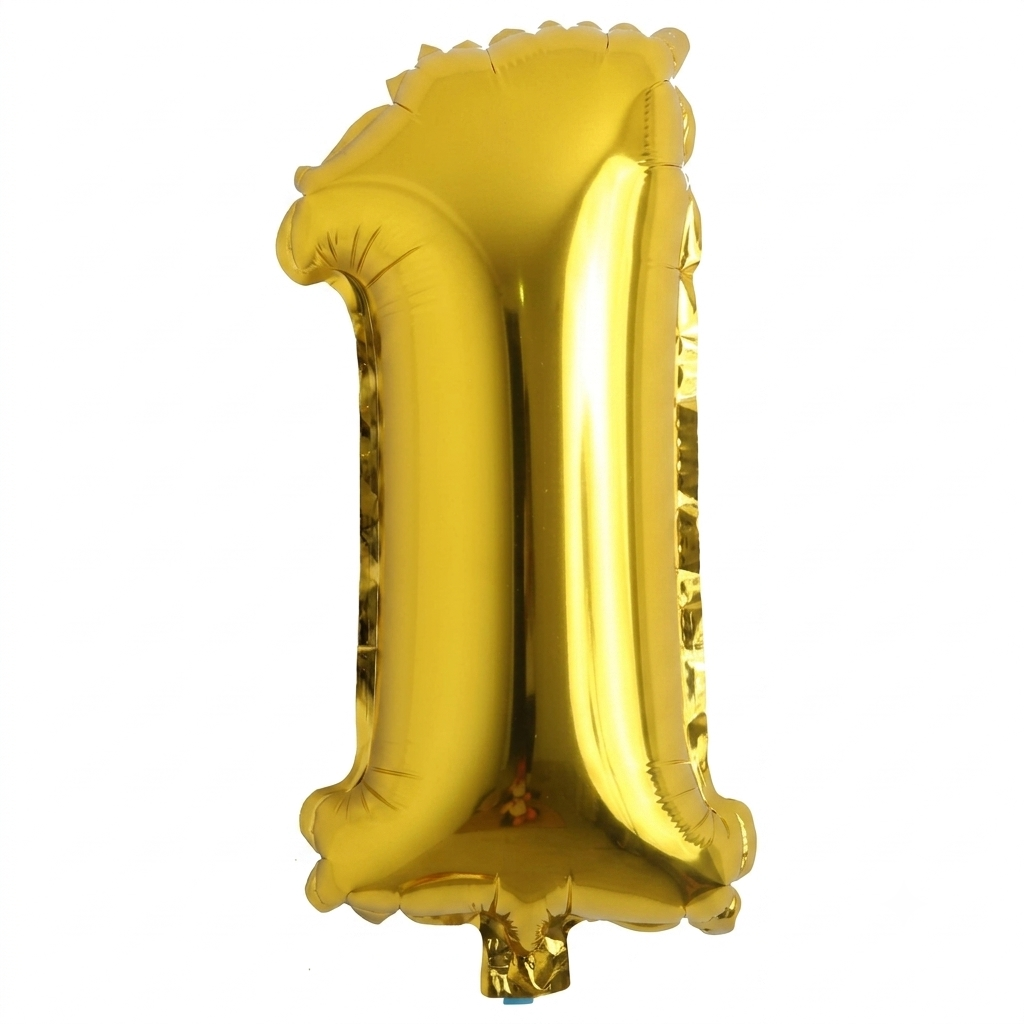 Foil number Balloons Party Decoration 16 inches (Golden)
