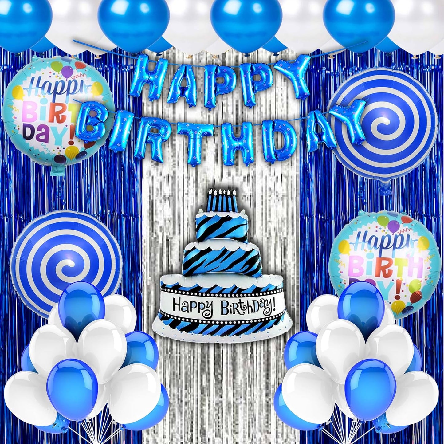 Cake Theme Happy Birthday Decoration Pack Of 39 Pcs