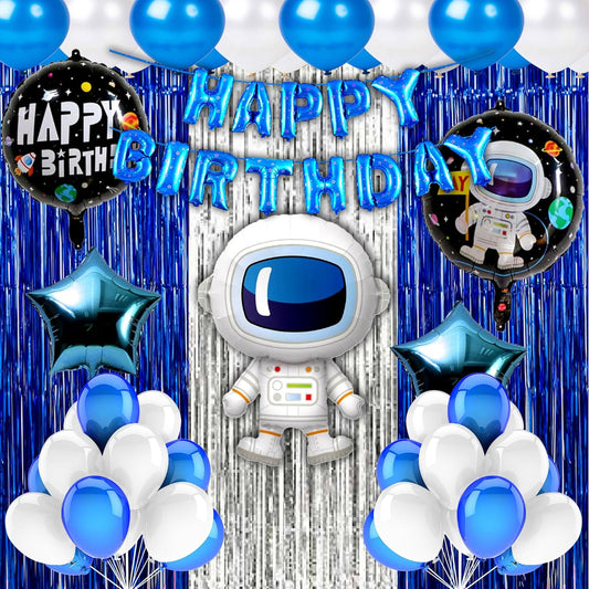 Astronaut Space Theme Birthday Decoration Kit – Set of 39 Pcs