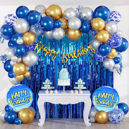 Happy Birthday Decoration Kit For Boys - 44 Pcs Combo