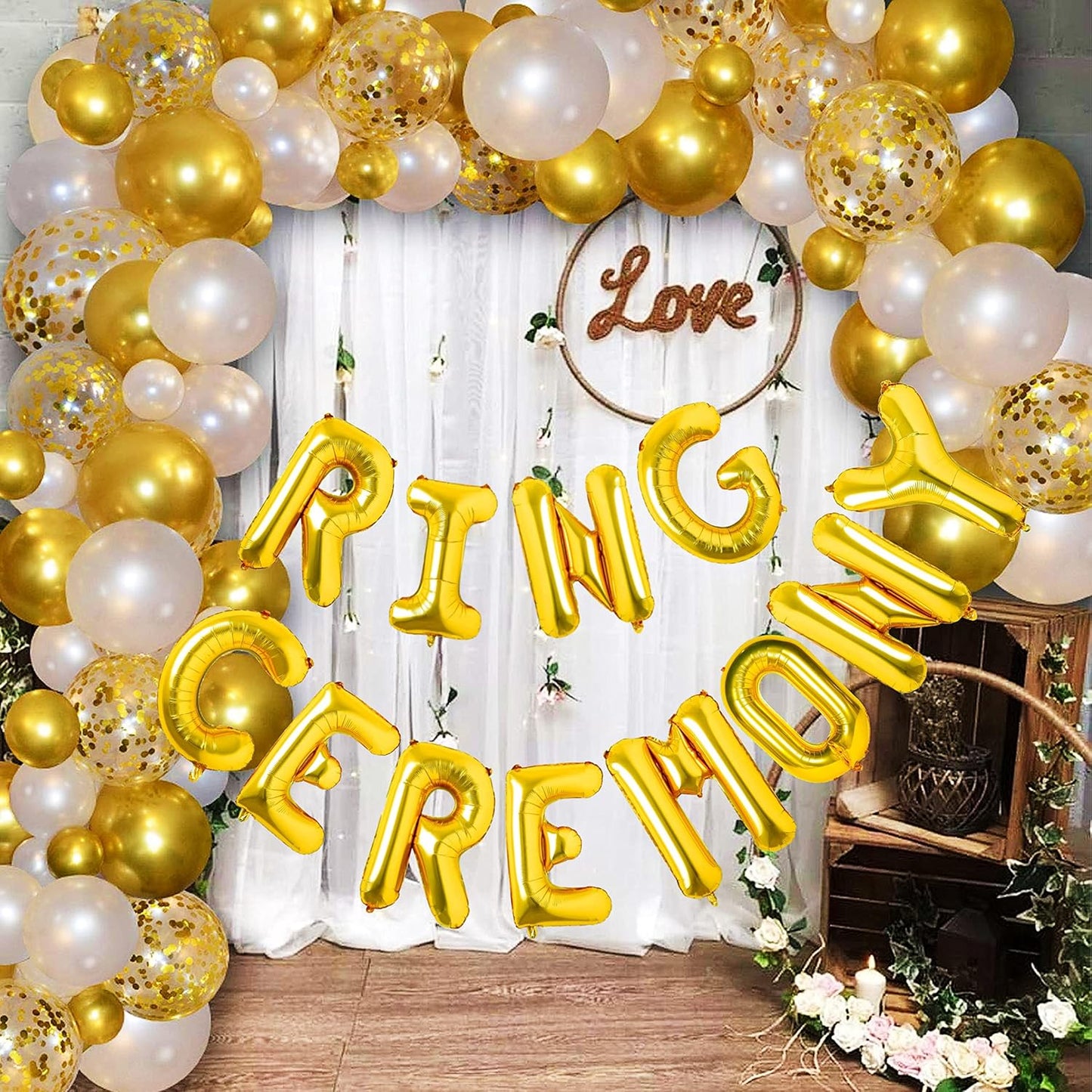 Ring Ceremony Balloons Decoration Set of 84 Pcs