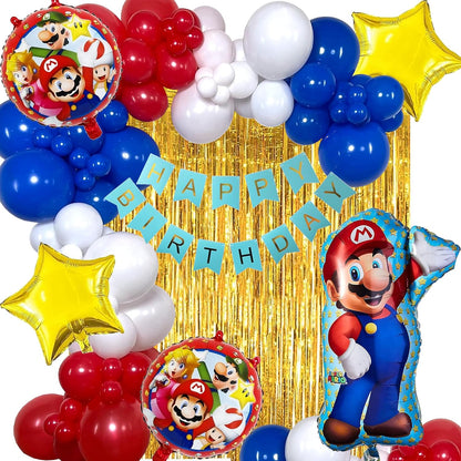 Kids Party Birthday Decoration Mario Theme Pack of 110 Pcs