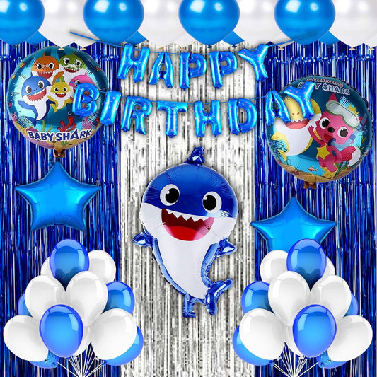 Baby Shark Birthday Decoration Set - 39 Pcs Combo