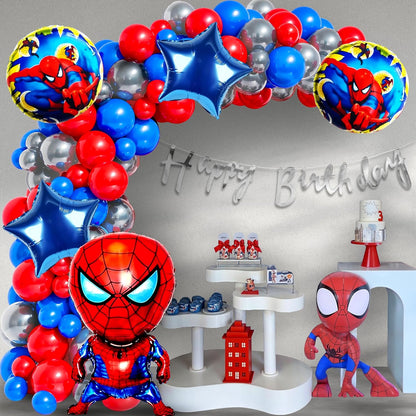 Ultimate Superhero Birthday Party Kit for Boys - 53 Pcs Balloon Decorations