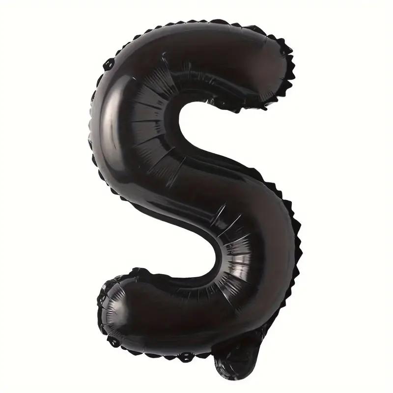 Customized alphabet foil balloons in Black color
