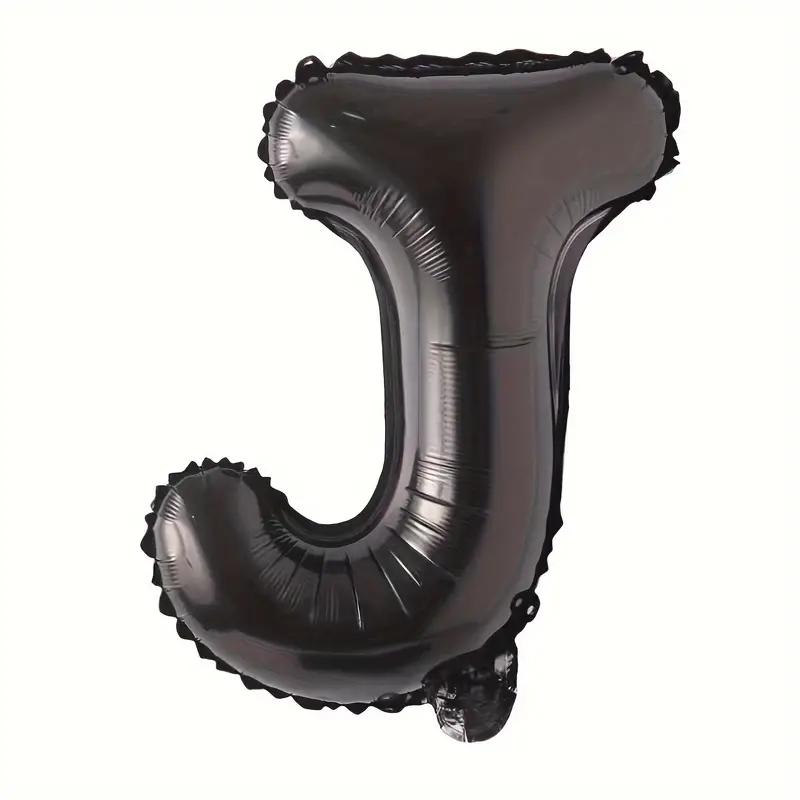 Customized alphabet foil balloons in Black color
