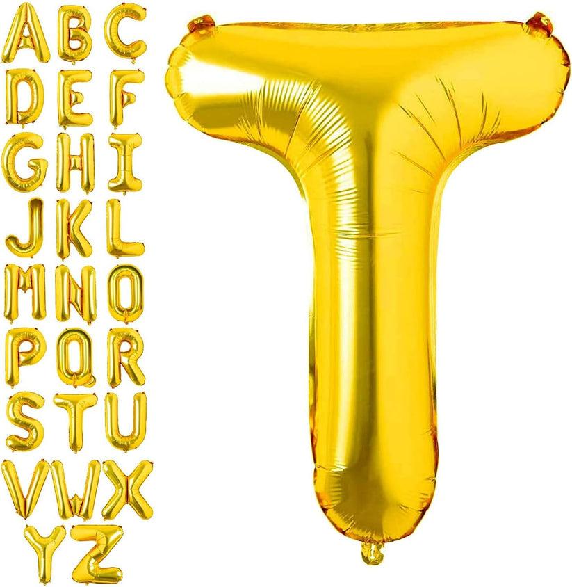 Customized alphabet foil balloons in Golden color