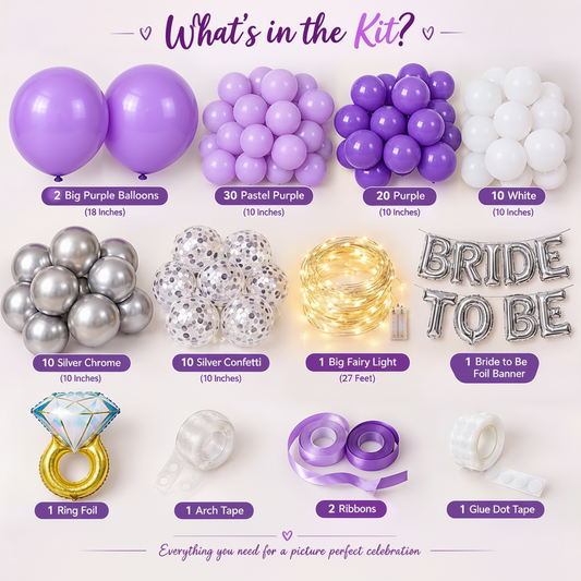Purple Bride To Be - 89 Pcs