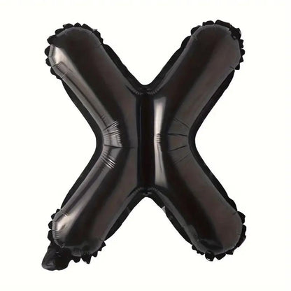 Customized alphabet foil balloons in Black color