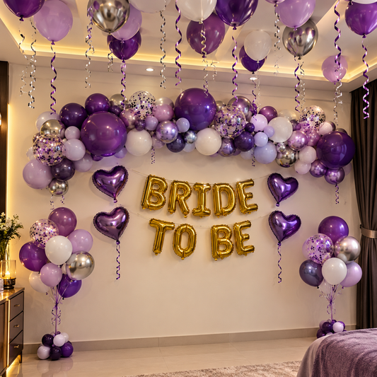 Purple Bride To Be - 69 Pcs Pack