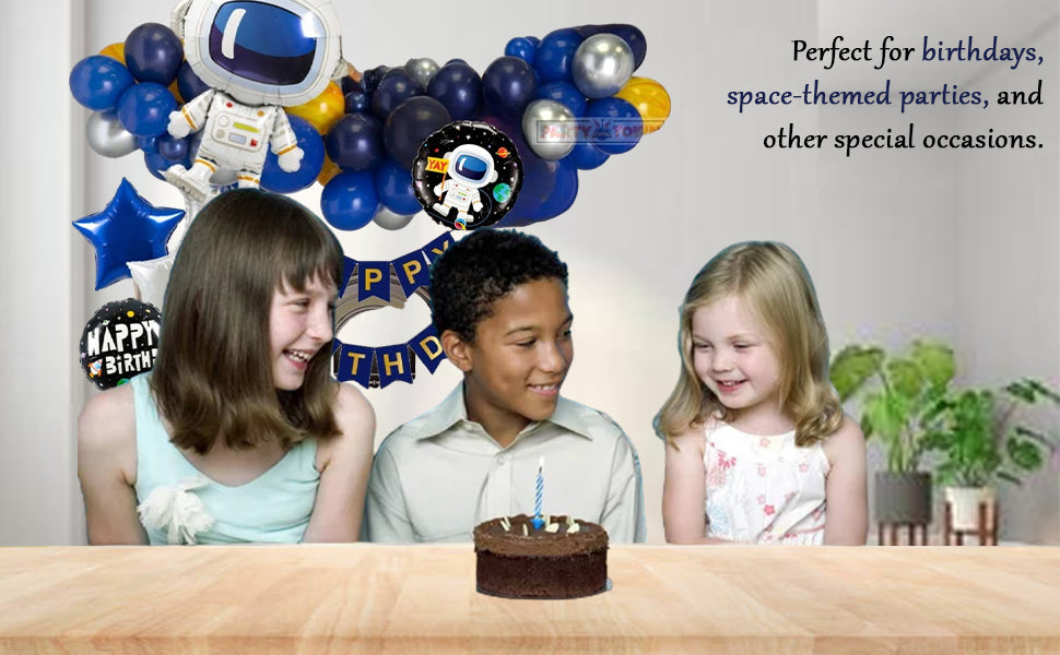 Party Town 48-Piece Astronaut Space Balloon Pack, Helium Supported, 32-inch Foil