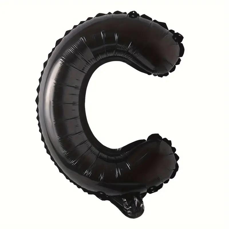 Customized alphabet foil balloons in Black color