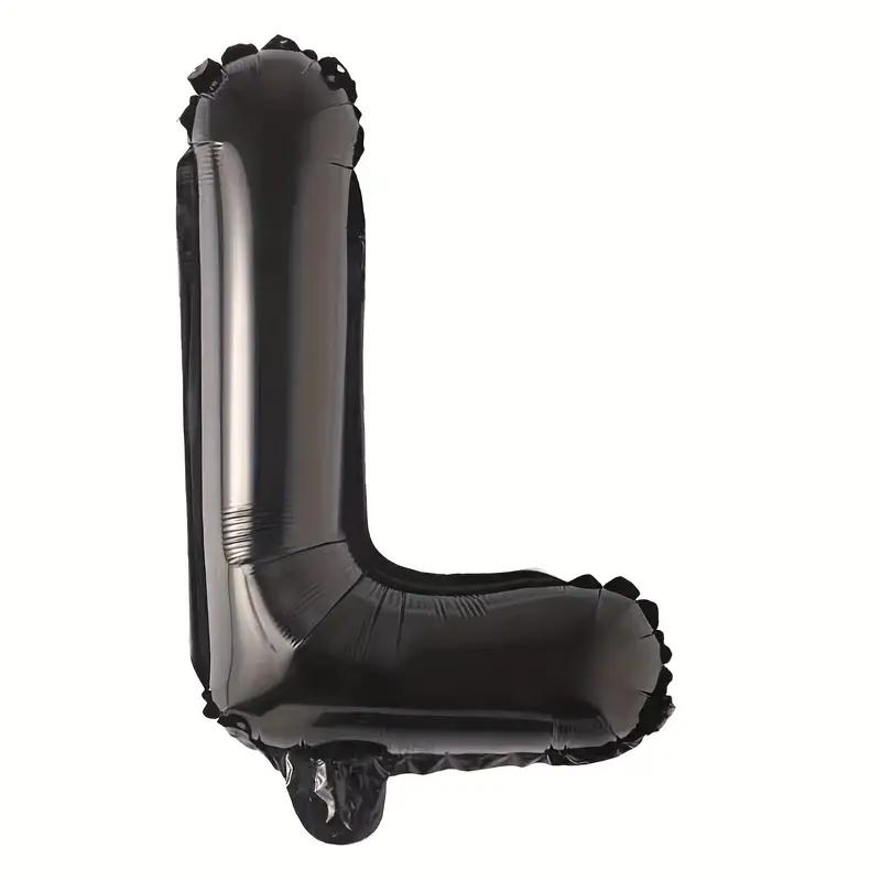 Customized alphabet foil balloons in Black color