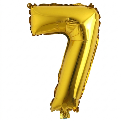 Foil number Balloons Party Decoration 16 inches (Golden)
